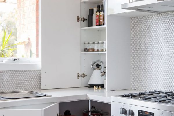 Pantry and lazy susan cabinetry