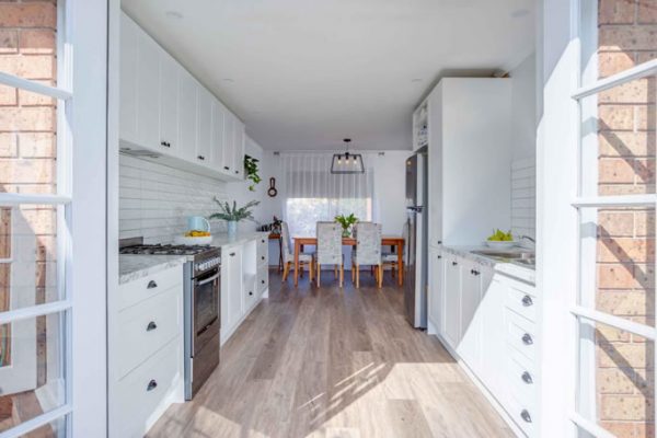 Bright Flat Pack Kitchen Renovation with Shaker Style cabinetry